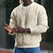 Suéter Pullover Cuello Redondo Manga Larga para Hombre