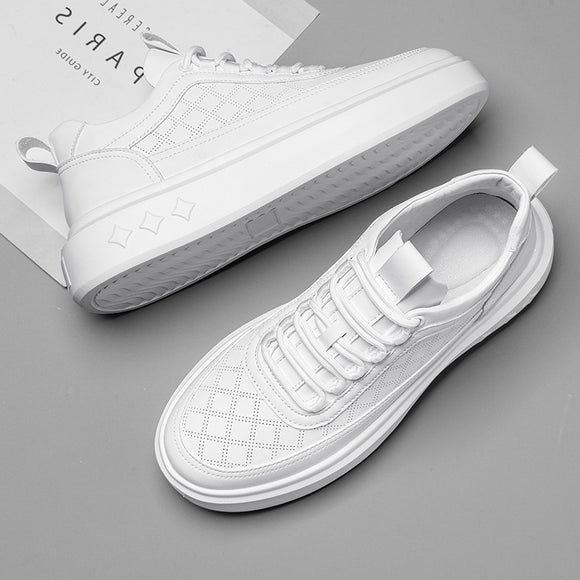 Zapatos Casuales de Suela Gruesa Estilo Británico con Diseño Calado Transpirable