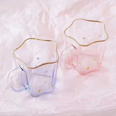 Vaso de Cristal Borosilicato con Borde Dorado Estrella Italiana - Image 6