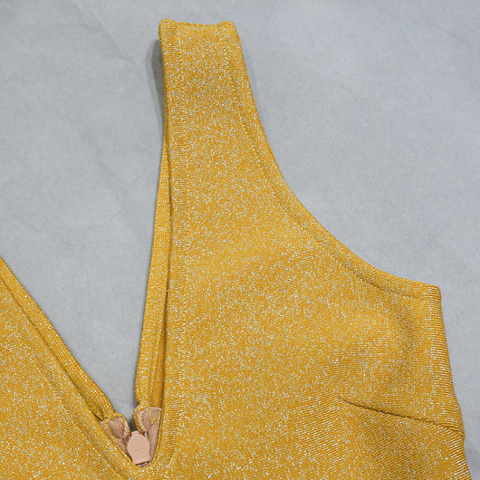 Jumpsuit de Fiesta Dorado con Flecos y Brillo - Image 6