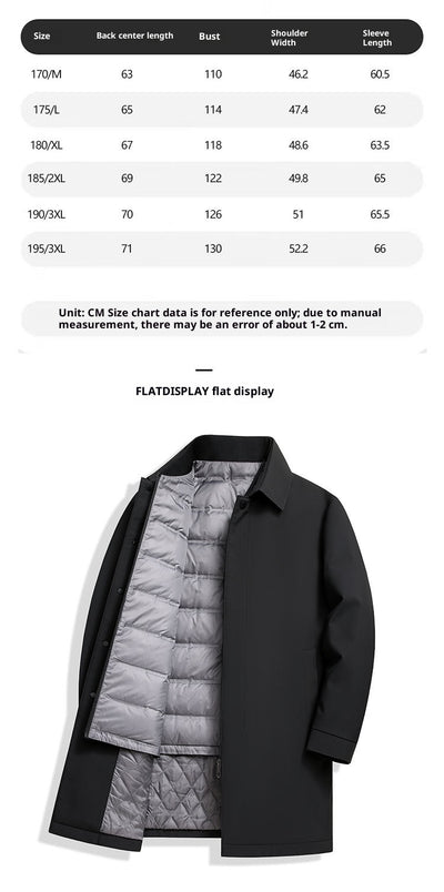Chaqueta de Plumas de Pato Blanca para Hombre - Estilo Casual Ejecutivo - Image 9