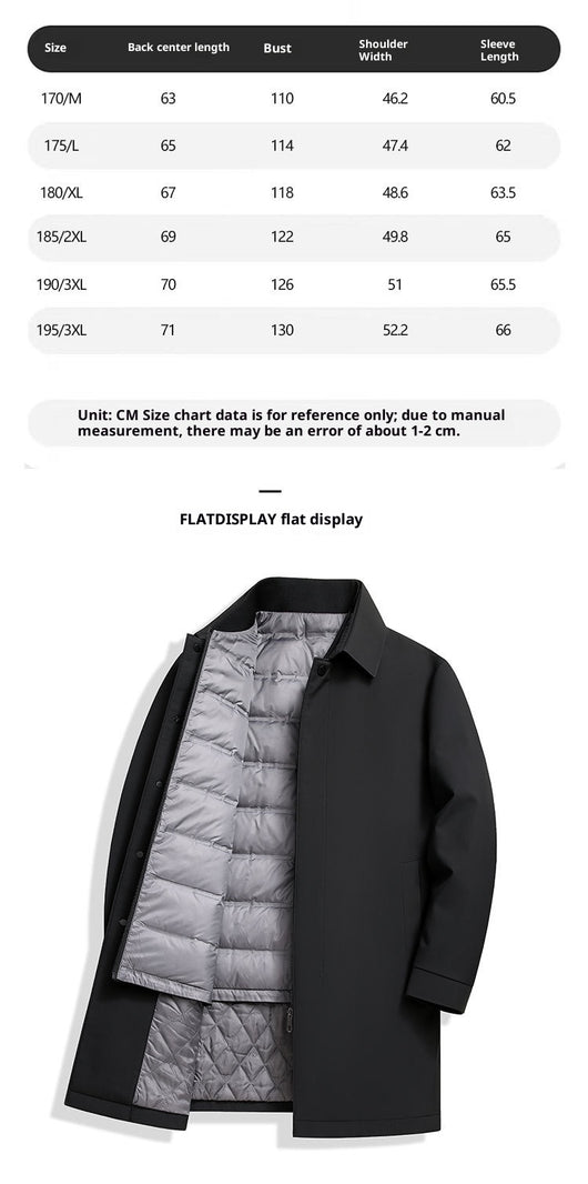 Chaqueta de Plumas de Pato Blanca para Hombre - Estilo Casual Ejecutivo - Image 9
