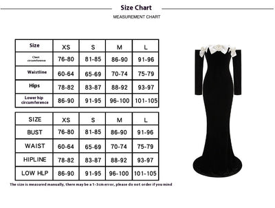 Vestido Largo de Terciopelo Negro con Cola Sirena - Image 7