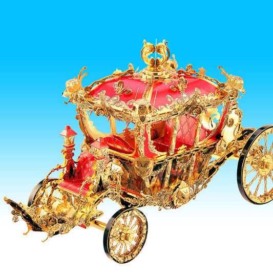 Carruaje de Princesa 3D - Puzzle Metálico Calabaza Armable