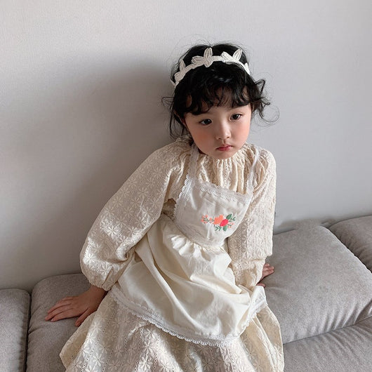 Vestido Infantil Estilo Occidental con Tirantes Bordados - Image 16