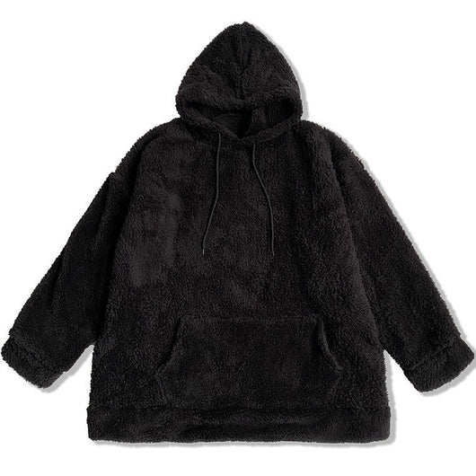 Chaqueta de Lana Polar con Capucha en Color Sólido para Hombre - Image 15
