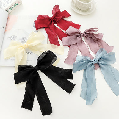 Pasador de Pelo con Moño Mesh y Cintas - Diseño Hada Temperamento Dulce - Image 13