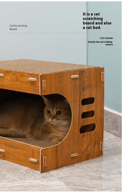 Casa Gato Doble Capa Resistente a Arañazos - Espaciosa y Duradera - Image 13