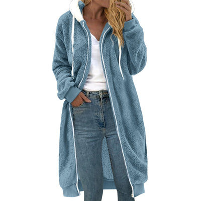 Abrigo de Invierno Mujer con Capucha y Forro Polar Doble Cara - Image 7