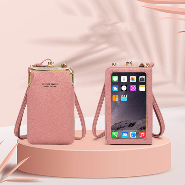 Billetera Vertical de Cuero PU Todo en Uno para Mujer