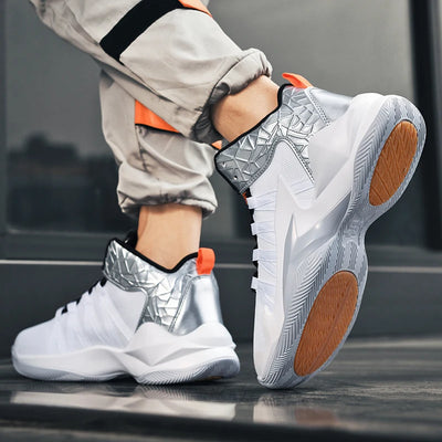 Zapatillas de Baloncesto Blancas Altas para Hombre - Image 22
