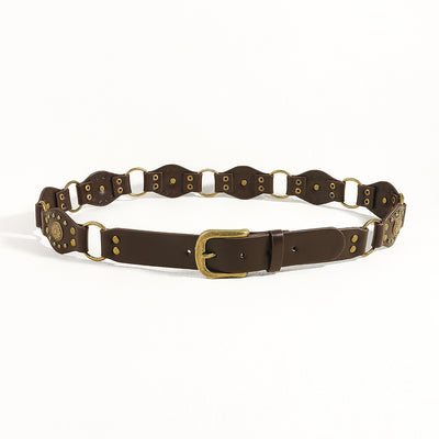 Cinturón Vintage Unisex con Hebilla de Metal Remachado - Estilo Punk Hip Hop - Image 18