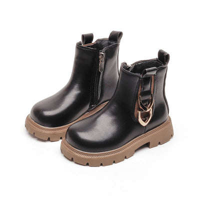 Botas Martin Infantiles de Invierno Estilo Británico con Felpa - Image 13