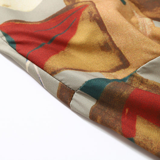 Camisa Manga Larga Estilo Retro Vintage con Estampado Floral para Hombre - Image 3