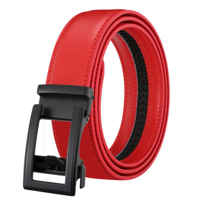 Cinturón de Cuero para Hombre con Hebilla Automática - Doble Capa de Cuero Vacuno - Image 11