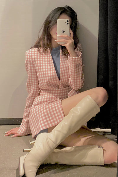 Blazer de Cuadros para Mujer - Traje Ejecutivo Premium - Image 11