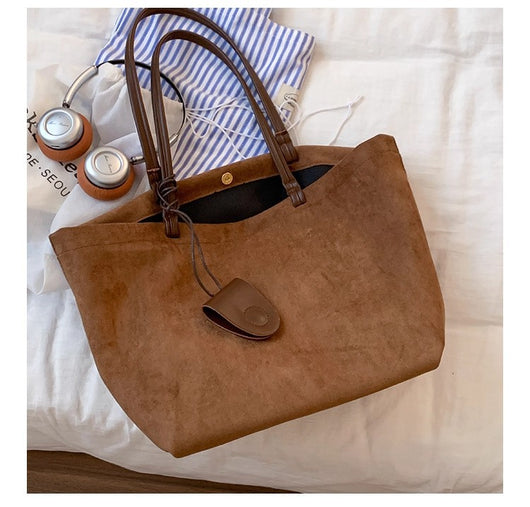 Bolso de Hombro Retro Ante Otoño Invierno Gran Capacidad Premium - Image 13