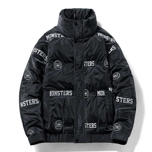 Chamarra Acolchada Urbana para Hombre con Diseño de Letras - Image 2