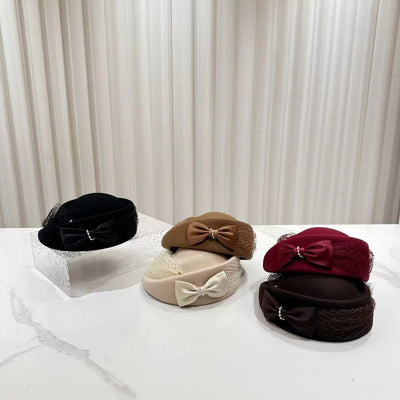 Sombrero Tipo Billycock Lana Otoño Invierno Estilo Hepburn Mujer Francés - Image 12