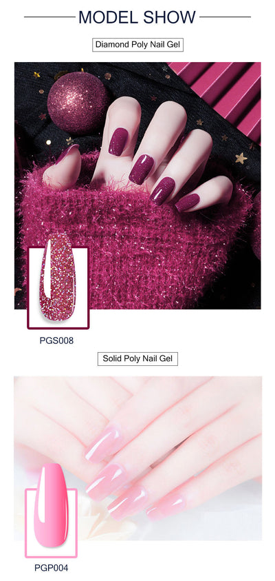 Gel de Extensión de Uñas con Purpurina de 12 Colores - Sin Dolor - Image 24