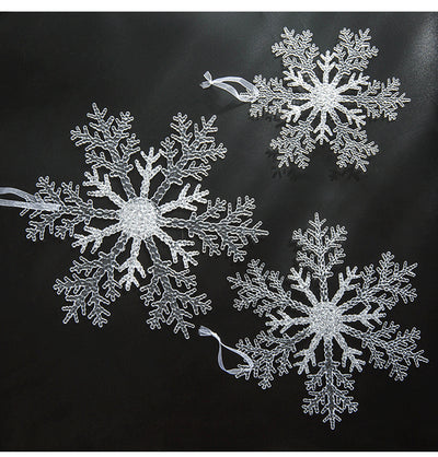 Adornos Navideños de Acrílico Transparente - Copo de Nieve para Árbol de Navidad DIY - Image 10