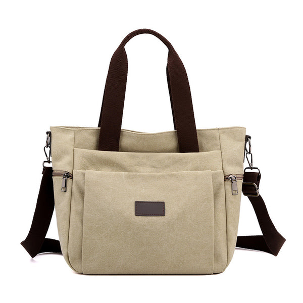 Bolsa Mensajera Retro de Lona para Viajes - Estilo Vintage para Mujer