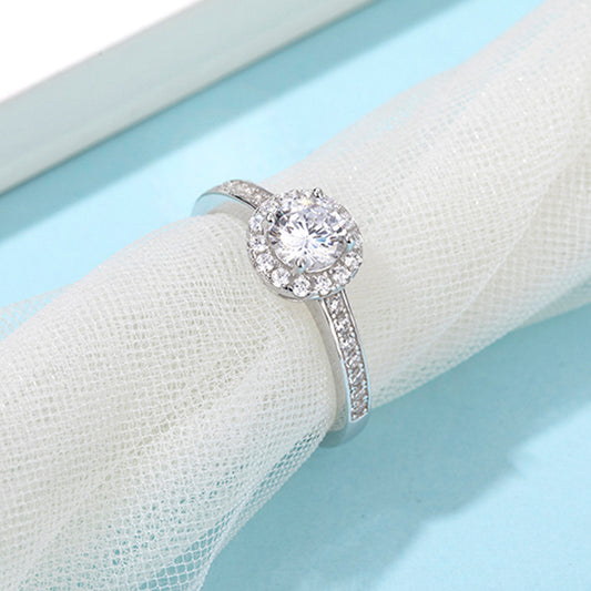 Anillo de Moissanita 0.5 Quilates en Plata 925 Esterlina