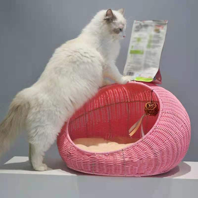 Cama Nido Tejida a Mano para Gatos y Mascotas - Image 7