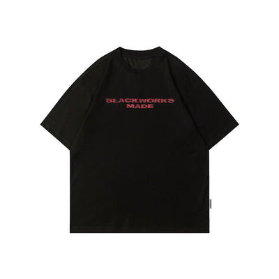 Playera Estampada de Letras Cuello Redondo Manga Corta - Image 7