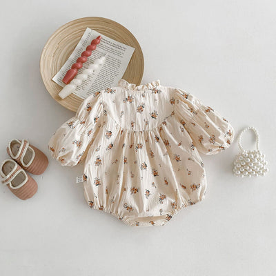 Blusa Infantil Primavera Estilo Coreano Floral Manga Larga - Image 13