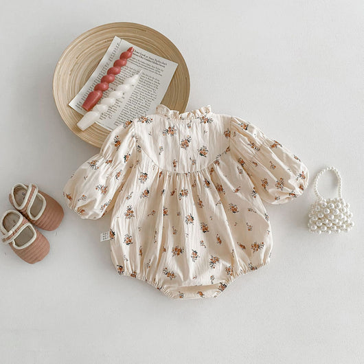Blusa Infantil Primavera Estilo Coreano Floral Manga Larga - Image 13