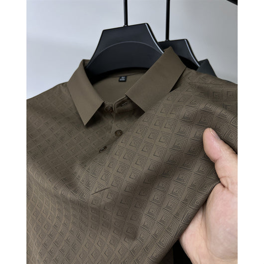 Camiseta Elegante de Seda de Hielo de Manga Corta para Hombre - Image 4