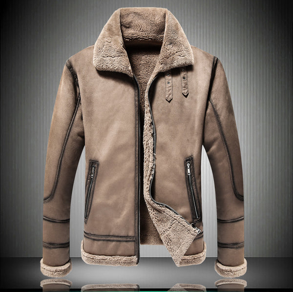 Chaqueta Polar para Hombre con Cuello Tipo Polo y Forro Térmico