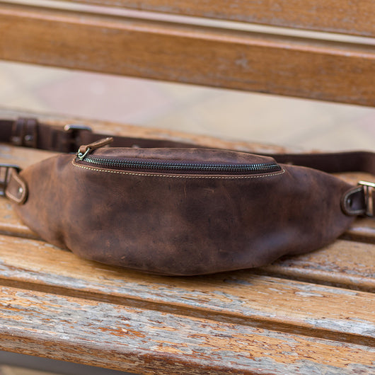 Bolsa Pecho Cuero Crazy Horse Vintage con Cierre - Estilo Retro - Image 4