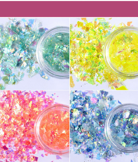 Papel de Concha para Diseño de Uñas - 12 Colores Brillantes - Image 15