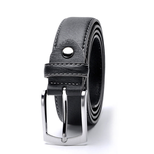 Cinturón de Cuero para Hombre con Hebilla de Pasador Estilo Casual - Image 3