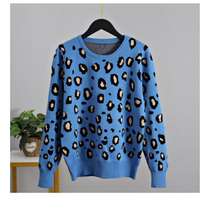 Suéter Estampado Leopardo para Mujer - Cuello Redondo Otoño Invierno - Image 8