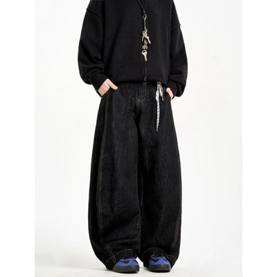 Pantalones Holgados Retro Estilo Sable con Patrón Cielo Estrellado para Hombre - Image 9