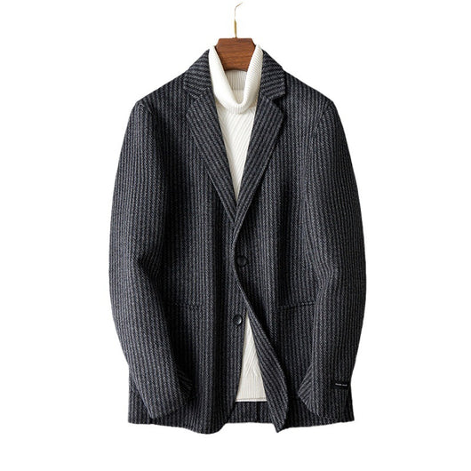 Blazer Reversible de Lana a Rayas para Hombre - Image 5