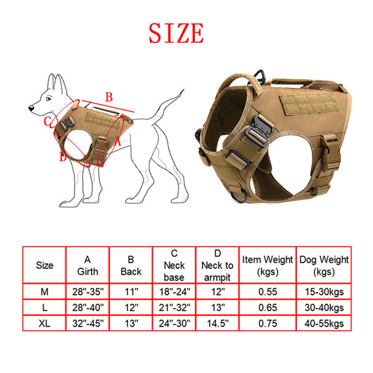 Chaleco Táctico para Perros Medianos y Grandes con Cierre Rápido - Image 12