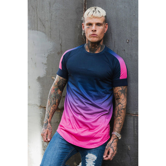 Camiseta Raglan Casual para Hombre con Impresión 3D