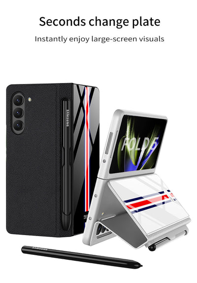 Funda de Cristal Protectora para Galaxy Z Fold5 - Diseño Flip Creativo - Image 36