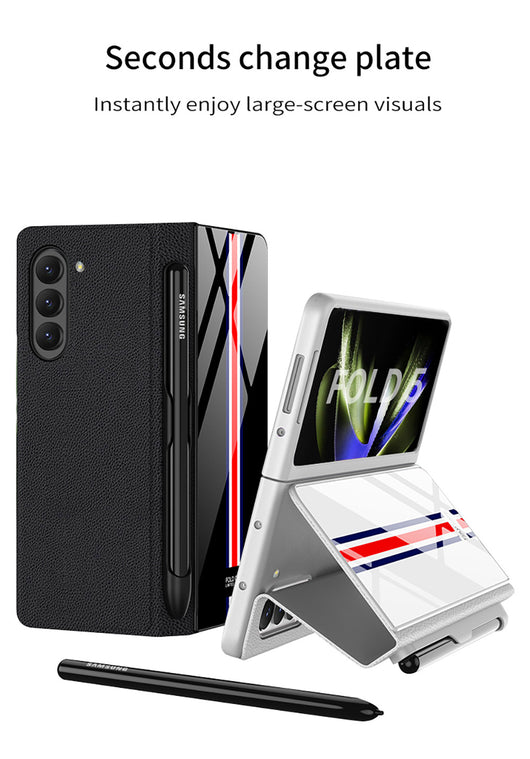 Funda de Cristal Protectora para Galaxy Z Fold5 - Diseño Flip Creativo - Image 36