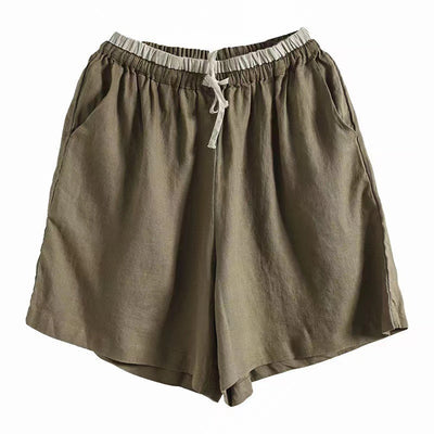 Shorts Retro de Lino Cintura Alta Holgados Efecto Adelgazante - Image 5