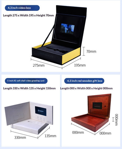 Caja de Joyería Cuadrada con Pantalla LCD de Video para Anillos - Image 10