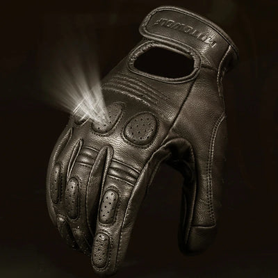 Guantes de Cuero para Motociclismo Off-Road con Protección Reforzada - Image 9