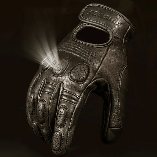 Guantes de Cuero para Motociclismo Off-Road con Protección Reforzada - Image 9
