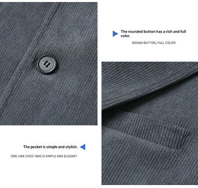 Blazer Casual de Lujo en Color Sólido para Hombre - Image 18
