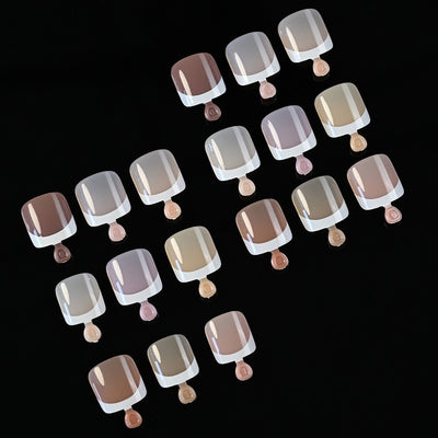 Uñas Postizas Cuadradas Cortas - 120 Piezas Francesas Blanco Premium - Image 25