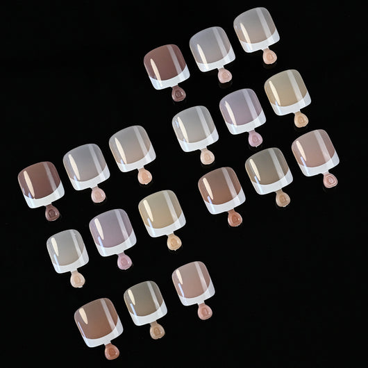 Uñas Postizas Cuadradas Cortas - 120 Piezas Francesas Blanco Premium - Image 25
